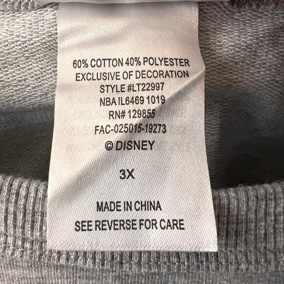 Disneyland Mickey Mouse Pullover Cropped Spirit Jersey for Women Gray Size 3X - Picture 11 of 12